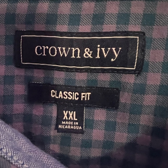 Crown & Ivy Blue Casual Button Down Shirt - Picture 6 of 9